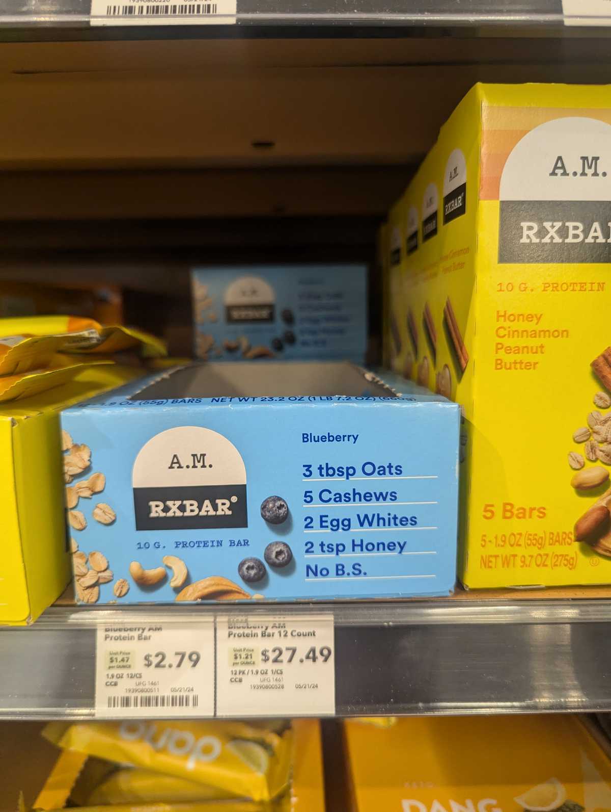 RXBAR 10g Protein Bar Blueberry Cashew Butter