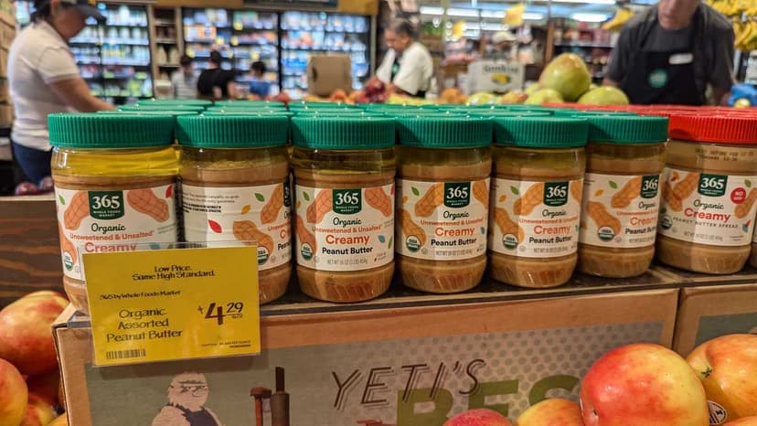 Whole Foods Organic Creamy Peanut Butter Unsweetened Unsalted