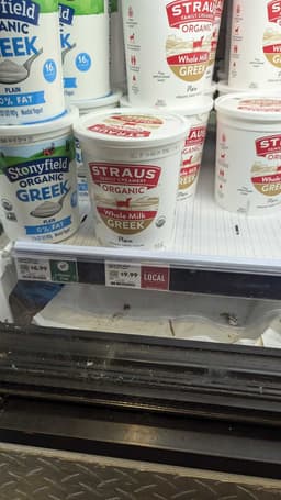Straus Organic Whole Milk Plain Greek Yogurt