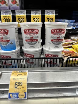 Straus Organic Whole Milk European Style Plain Yogurt