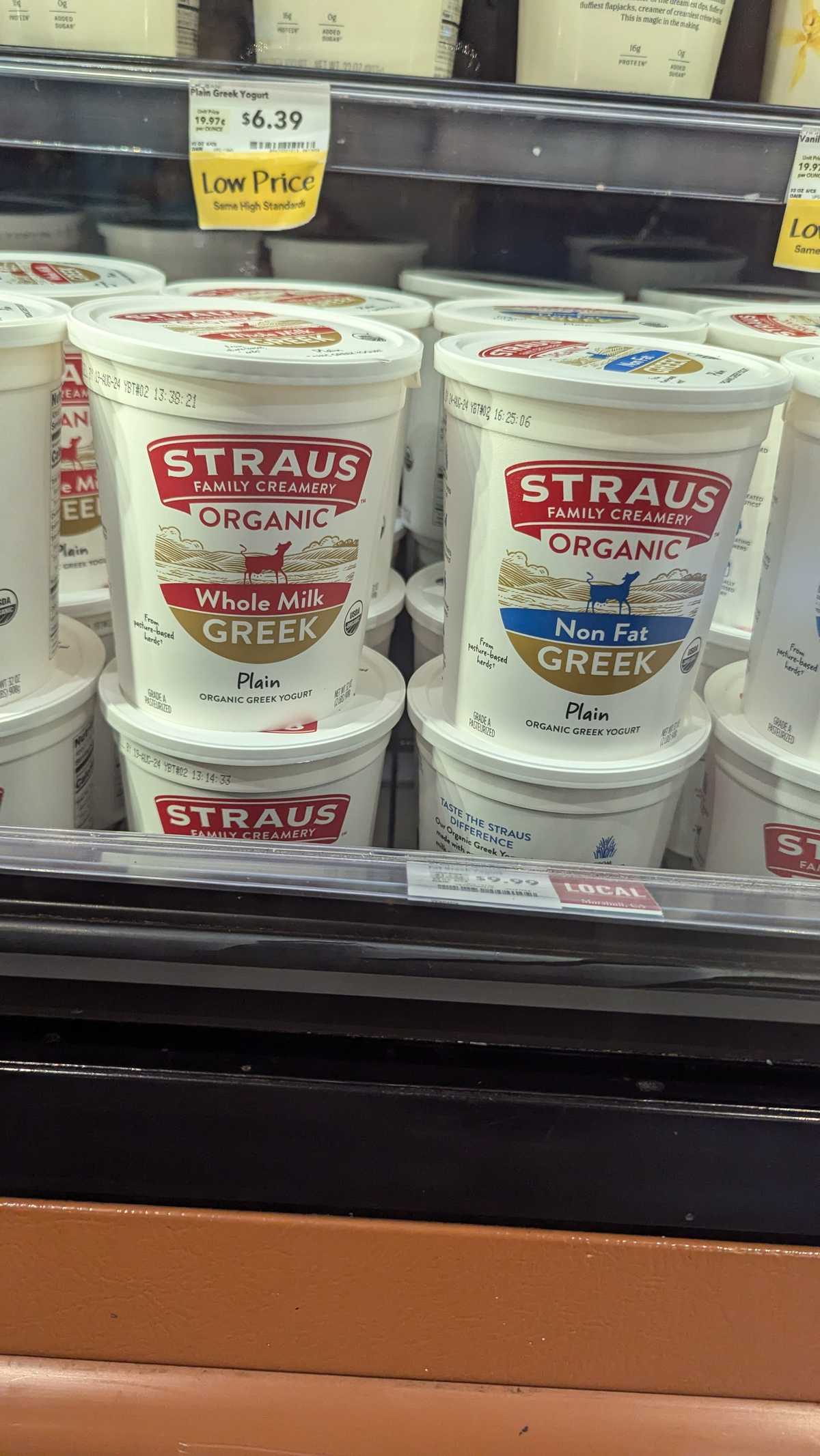 Straus Organic Plain Nonfat Greek Yogurt