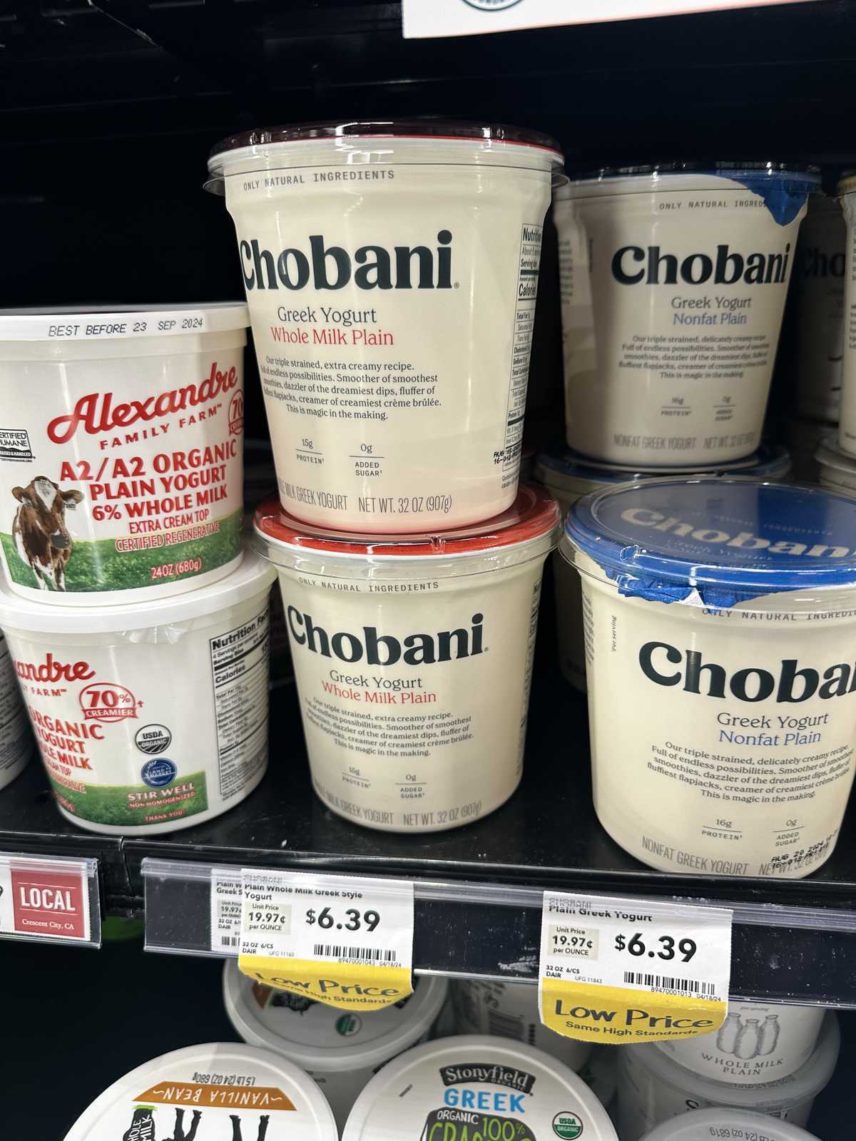Chobani Whole Milk Plain Greek Yogurt
