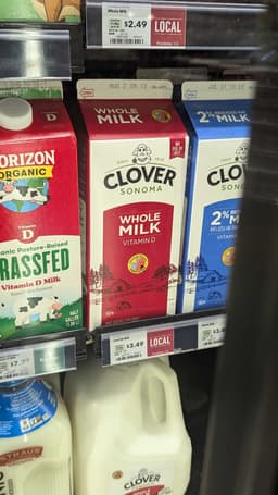 Clover Whole Milk in Half Gallon Carton