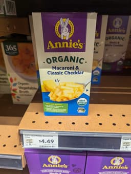 Annie's Organic Classic Cheddar Mac and Cheese
