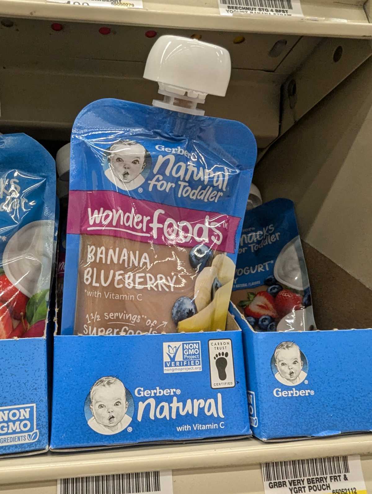 Gerber Natural for Baby Wonderfoods Banana Blueberry Pouch