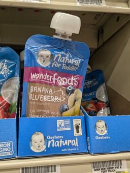 Gerber Natural for Baby Wonderfoods Banana Blueberry Pouch