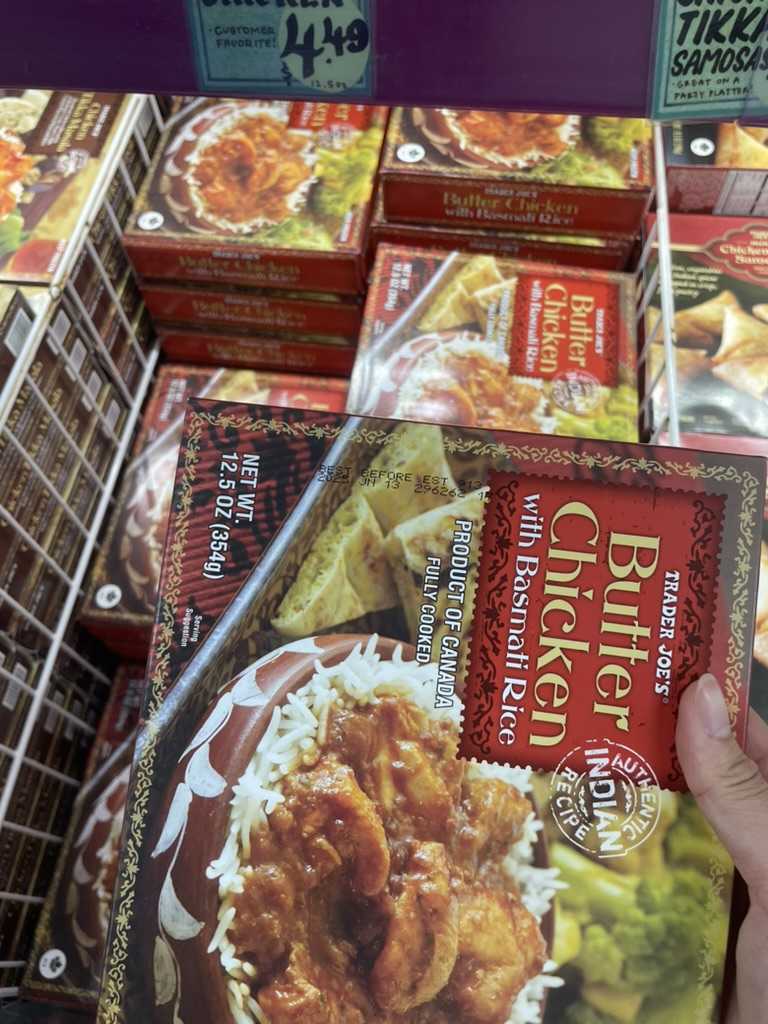 Trader Joe's Frozen Butter Chicken with Basmati Rice After Microwave